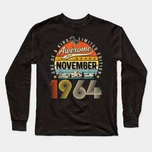 Awesome Since November 1964 Vintage 59th Birthday Long Sleeve T-Shirt